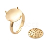 Brass Adjustable Ring Findings KK-K382-15B-G-1