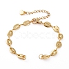 Brass Coffee Bean Chains Bracelet Makings AJEW-JB00879-1