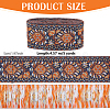 5 Yards Polyester Jacquard Flower Ribbon OCOR-AN0001-01-2