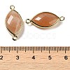 Natural Sunstone Faceted Connector Charms G-K347-03G-01-3