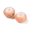 Opaque Spray Painted Glass Beads GLAA-G118-01L-2