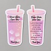 Paper Ice Cup Care Instructions Card AJEW-WH0077-013-1