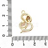 Brass Micro Pave Cubic Zirconia Pendants X1-KK-B147-06B-G-3