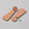Acrylic Geometric Dangle Stud Earrings for Women EJEW-WH0013-65C-2