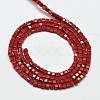 Faceted Cube Glass Beads Strands EGLA-J133-C02-2