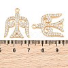 Brass Micro Pave Clear Cubic Zirconia Connector Charms CU-CBA7BFE-03B-G-3
