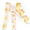 3Rolls 3 Colors Sun Pattern Polyester Ribbon OCOR-TA0003-30-2