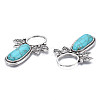 Synthetic Turquoise Cabochon Settings for Enamel PALLOY-N157-029-4