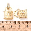 Brass Micro Pave Cubic Zirconia Pendants KK-A279-23G-3