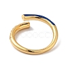 Rack Plating Brass Cubic Zirconia Open Cuff Rings for Women RJEW-S407-04-4