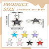 98Pcs 7 Colors Alloy Enamel Charms ENAM-LP0001-12-2