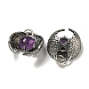 Bat Natural Amethyst Pendants G-F766-03AS-08-2