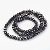 Electroplate Transparent Glass Beads Strands EGLA-A034-T4mm-P01-2