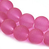 Baking Paint Transparent Glass Bead Strands GLAA-S031-8mm-35-3