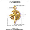 304 Stainless Steel & Rhinestone Pendants STAS-OY015-68G-2