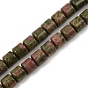 Natural Unakite Beads Strands G-G275-D20-10x10mm-2