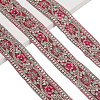 Sparkle Polyester Flower Embroidery Ribbons SRIB-WH0011-266A-1