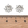 Brass Micro Pave Cubic Zirconia Bead Caps CU-CBA6E4E-09P-3