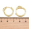 Brass Micro Pave Cubic Zirconia Hoop Earrings KK-CBAD104-04G-F-5