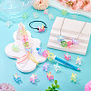 20Pcs UV Plating Transparent Acrylic European Beads OACR-TADJ0001-19K-5
