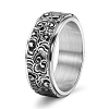 Rotatable Tainless Steel Finger Ring PW-WG99EDB-01-1
