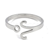 Non-Tarnish Constellations 304 Stainless Steel Open Cuff Ring for Women RJEW-L122-001P-03-2