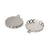 304 Stainless Steel Pendant Cabochon Settings STAS-NH0003-02P-02-2