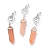 Natural Red Aventurine Pointed Big Pendants G-D0021-01P-17-2