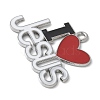 Alloy with Enamel Pendants PALLOY-D290-12P-2