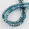 Electroplate Glass Beads Strands EGLA-R030-4x4mm-14-1