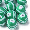 Opaque Striped Acrylic Beads MACR-S373-27C-07-3