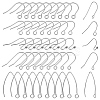 410Pcs 5 Styles Stainless Steel Earring Hooks STAS-GA0001-97-1