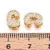 Brass Micro Pave Clear Cubic Zirconia Beads KK-T071-17G-C-3