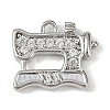 Brass Micro Pave Clear Cubic Zirconia Pendants KK-L238-20P-1