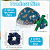 2Pcs 2 Colors Cute Cartoon Adjustable Cotton Surgical Cap AJEW-OC0014-18B-2