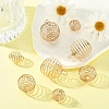 30Pcs 3 Style Iron Wire Spiral Bead Cage Pendants IFIN-YW0001-23KC-4