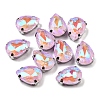 Mocha Fluorescent(MI) Teardrop Sew on Rhinestone GGLA-R043-02B-P06-1
