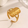 304 Stainless Steel Open Cuff Rings LS-RJEW-M072-04G-1