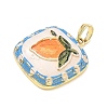 Brass Enamel Pendants KK-CBA2CFD-02G-2