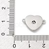 Brass Micro Pave Clear Cubic Zirconia Connector Charms KK-M303-04P-11-3