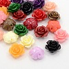 Synthetic Coral 3D Flower Rose Beads CORA-A005-14mm-M-1