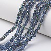 Electroplate Transparent Glass Beads Strands EGLA-A034-T4mm-Q14-1