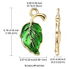 20Pcs 5 Colors Alloy Enamel Pendants ENAM-YW0003-14-3