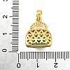 Brass Micro Pave Clear Cubic Zirconia Pendants KK-R227-06G-3