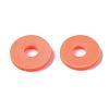 Flat Round Handmade Polymer Clay Beads CLAY-R067-10mm-12-6