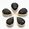 Faceted Glass Pendants GLAA-T010-016A-2