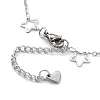 Tarnish Resistant 304 Stainless Steel Cable Chain Anklets AJEW-H104-06P-4