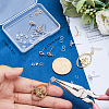 12Pcs 2 Color Brass Pave Clear Cubic Zirconia Cone Stud Earring Findings DIY-CN0002-78-3
