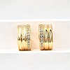 Brass Micro Pave Clear Cubic Zirconia Cuff Earrings EJEW-F370-18G-4