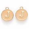 Golden Plated Alloy Enamel Charms X-ENAM-S118-06J-1